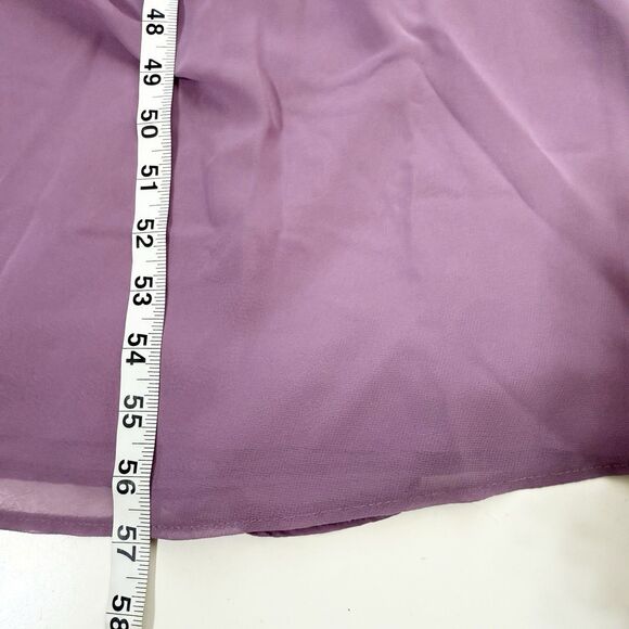 Azazie A2 Lilac Chiffon Halter Maxi Dress Formal Evening Bridesmaid Gown Lined - Picture 13 of 14